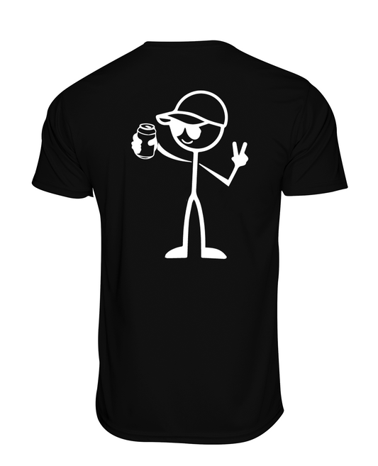 Wicking Tee | Stick Dude – Black