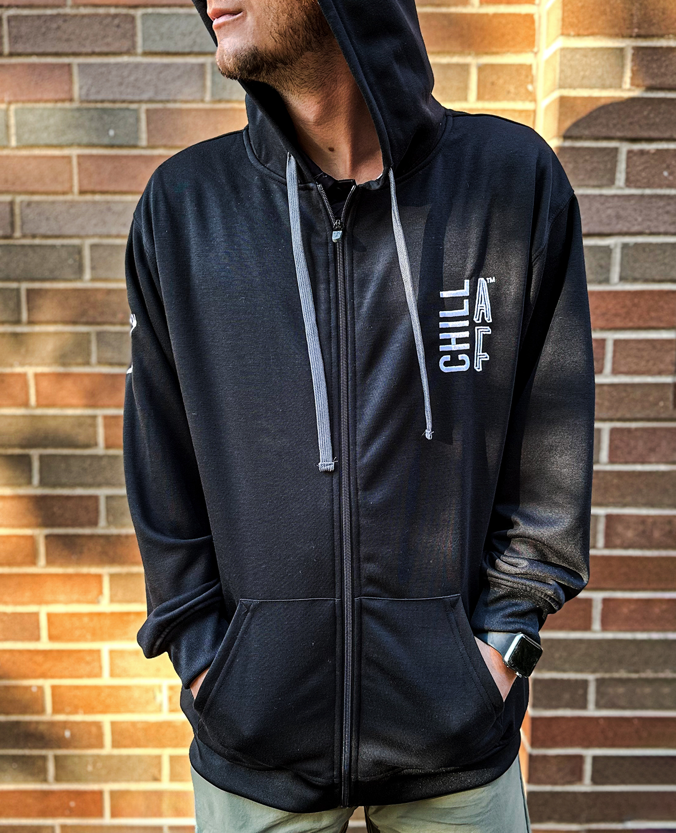 Stick Dude Zip Hoodie | Black