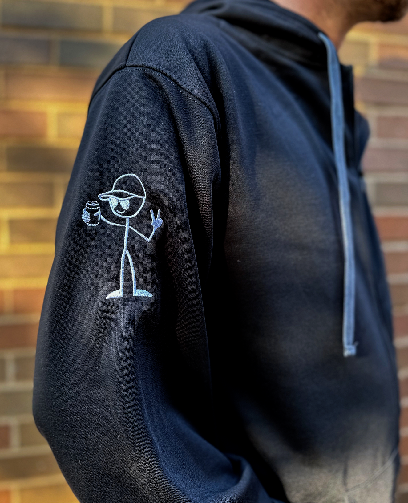 Stick Dude Zip Hoodie | Black