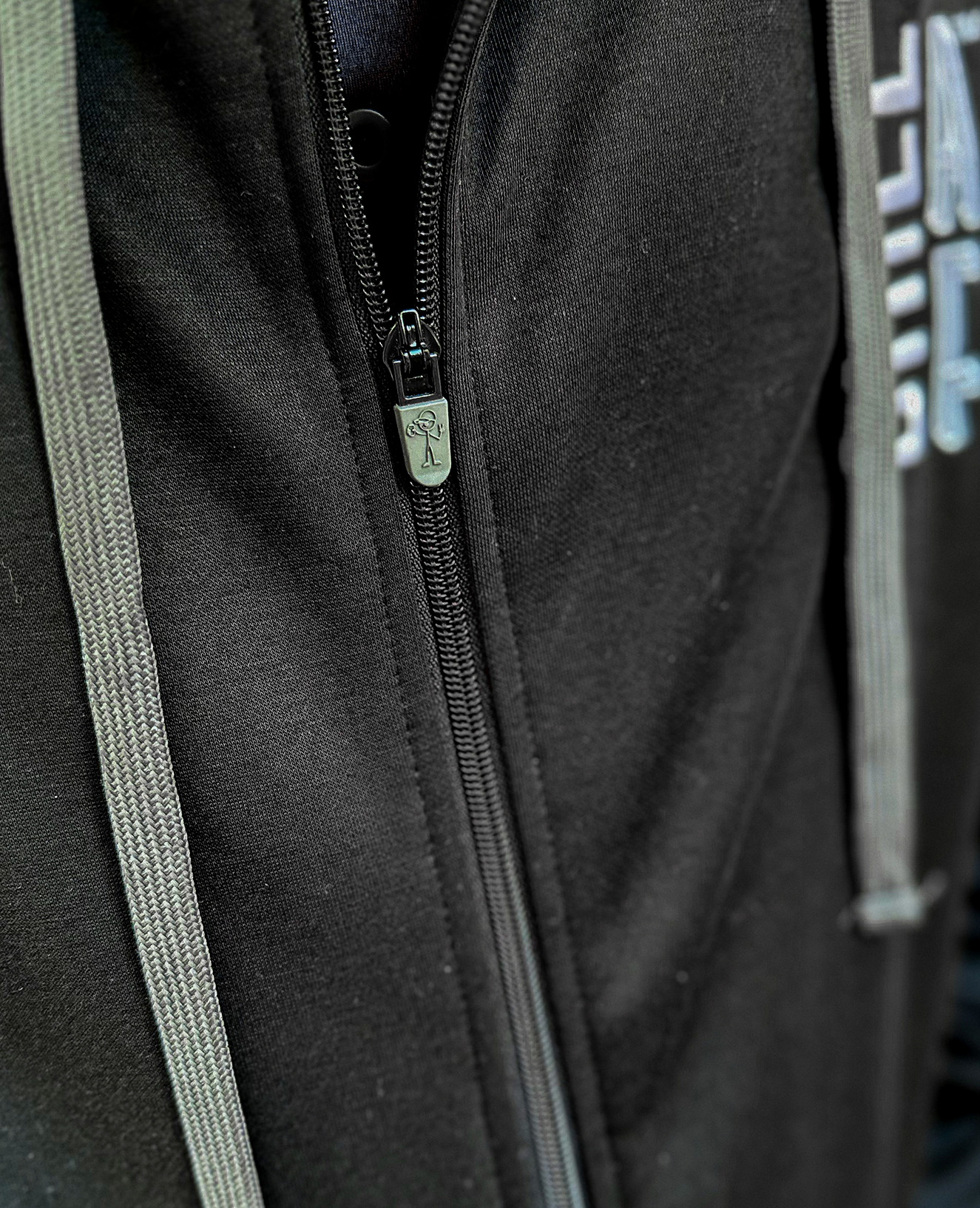 Stick Dude Zip Hoodie | Black