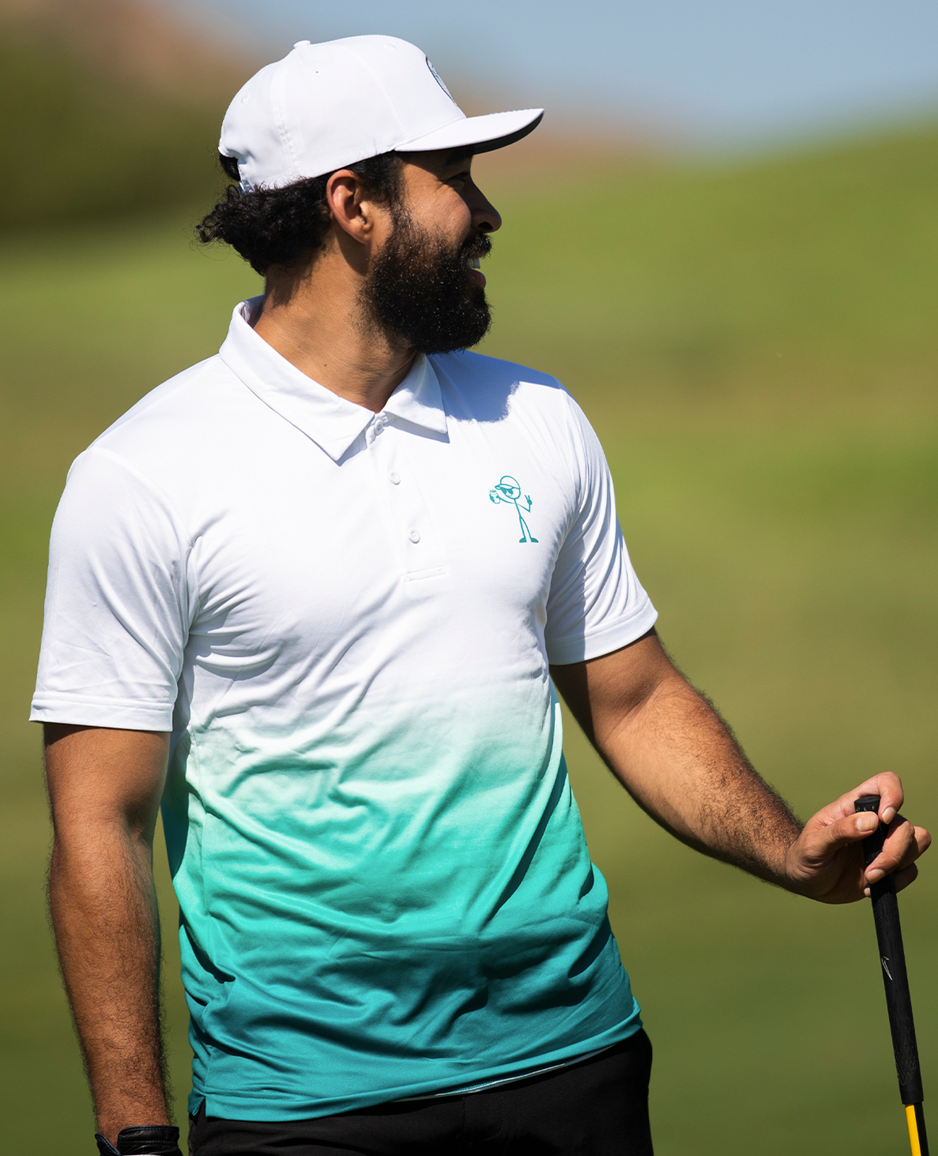 Teal Gradient Polo